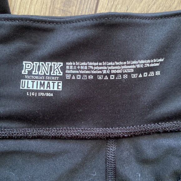 NWOT size Large Pink black leggings - Picture 2 of 4